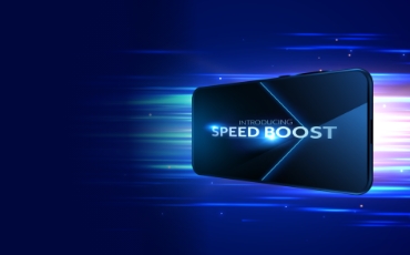 A smart mobile phone powered by Spectrum Mobile, with Speed Boost for even faster connections.